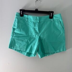 J. Crew Teal Cotton Chino Shorts